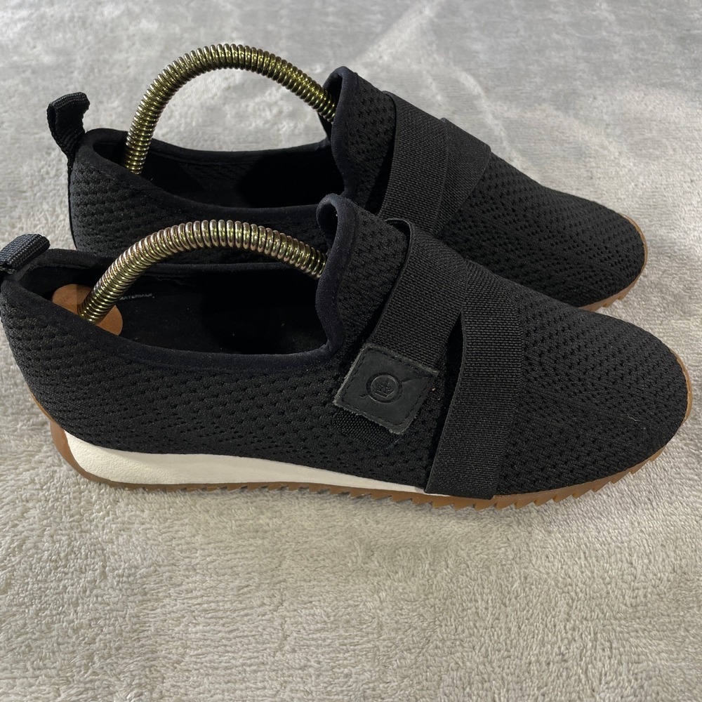 Born Newbury Sneakers Shoes‎ Womens 8.5 Black Mesh Slip On Comfort Slip On